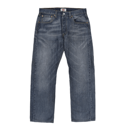 Levi's 501 Original Fit Blue Denim Jeans W32 L34 Cotton Denim Straight Leg