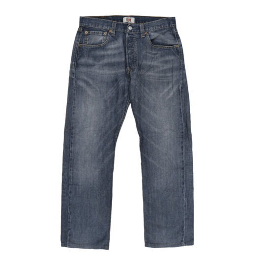 Levi's 501 Original Fit Blue Denim Jeans W32 L34 Cotton Denim Straight Leg