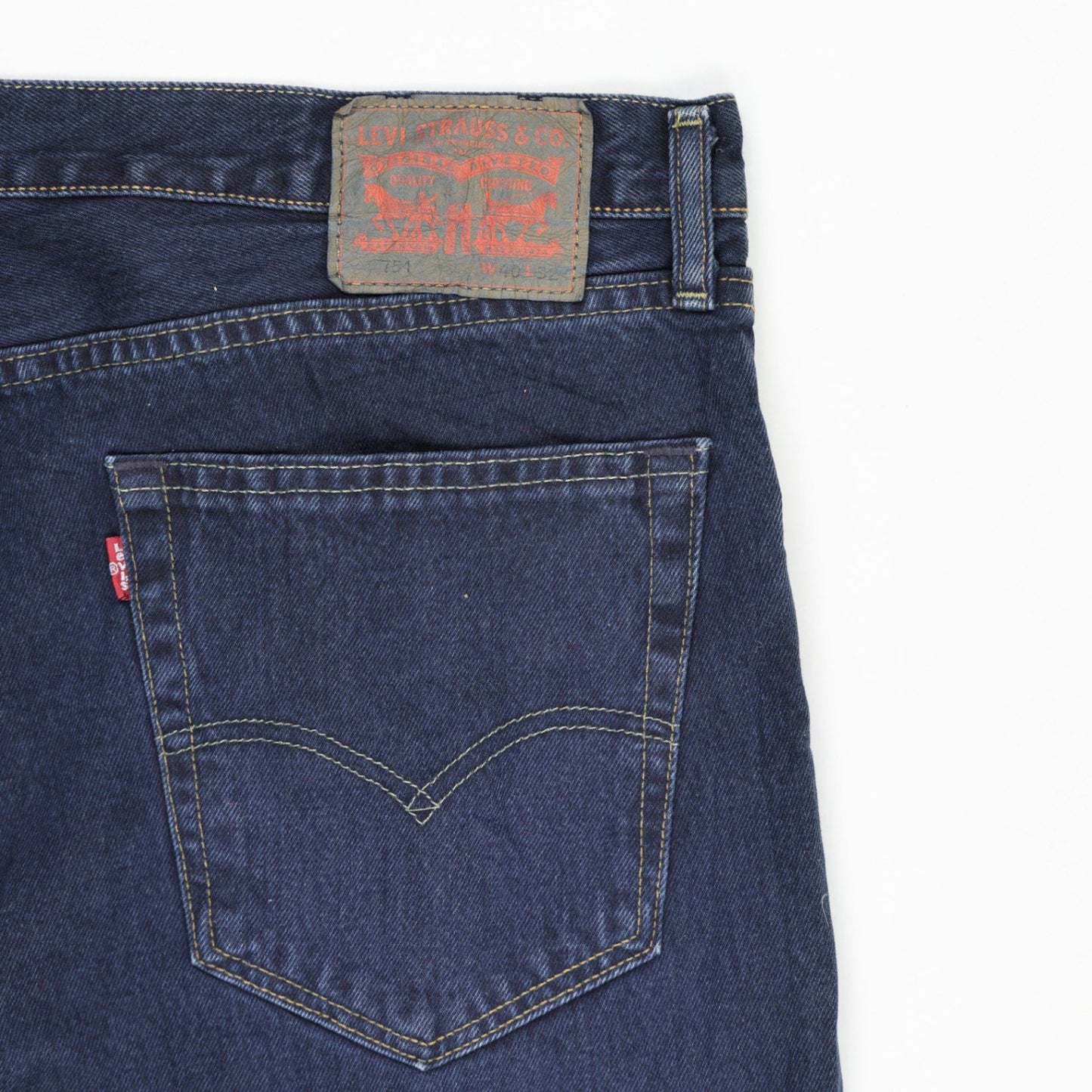 Levi's 505 Regular Fit Men's Dark Blue Denim Jeans W40 L30 Cotton Straight Leg