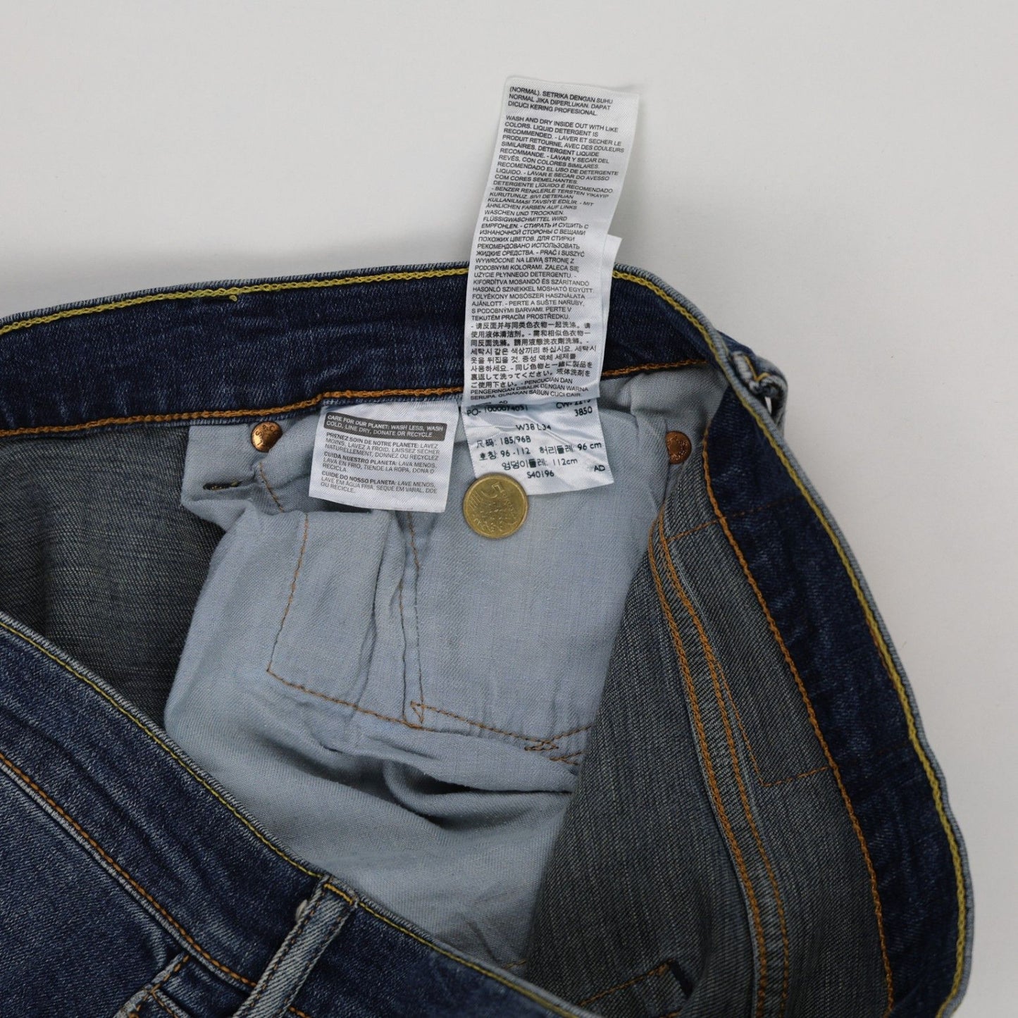 Levi's 751 Classic Straight Leg Blue Denim Jeans W38 L34 Cotton Vintage
