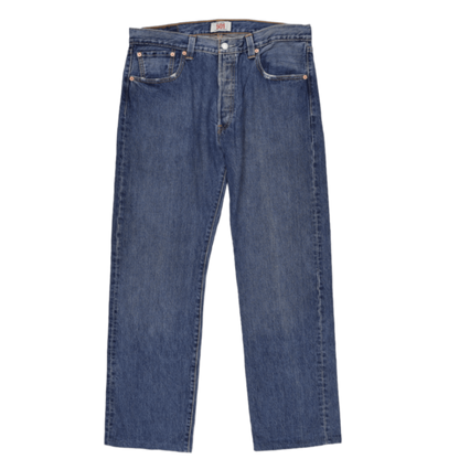 Levi's 501 Original Fit Straight Leg Blue Jeans W35 L31 100% Cotton