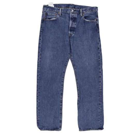 Levi's 501 Original Fit Straight Leg Blue Jeans W34 L30 100% Cotton Vintage Men's Clothing