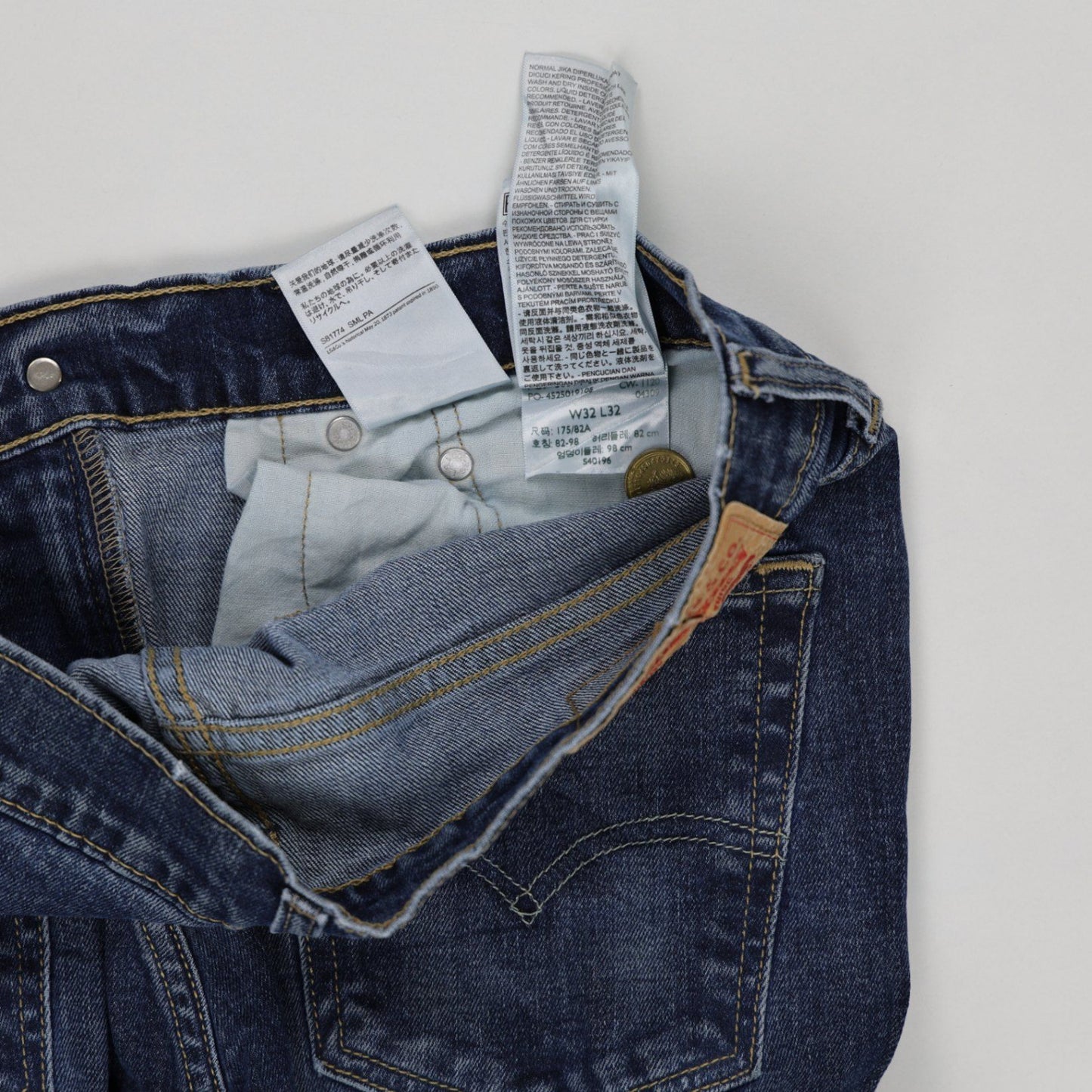 Levi's 514 Straight Fit Jeans Blue W32 L32 Cotton Denim