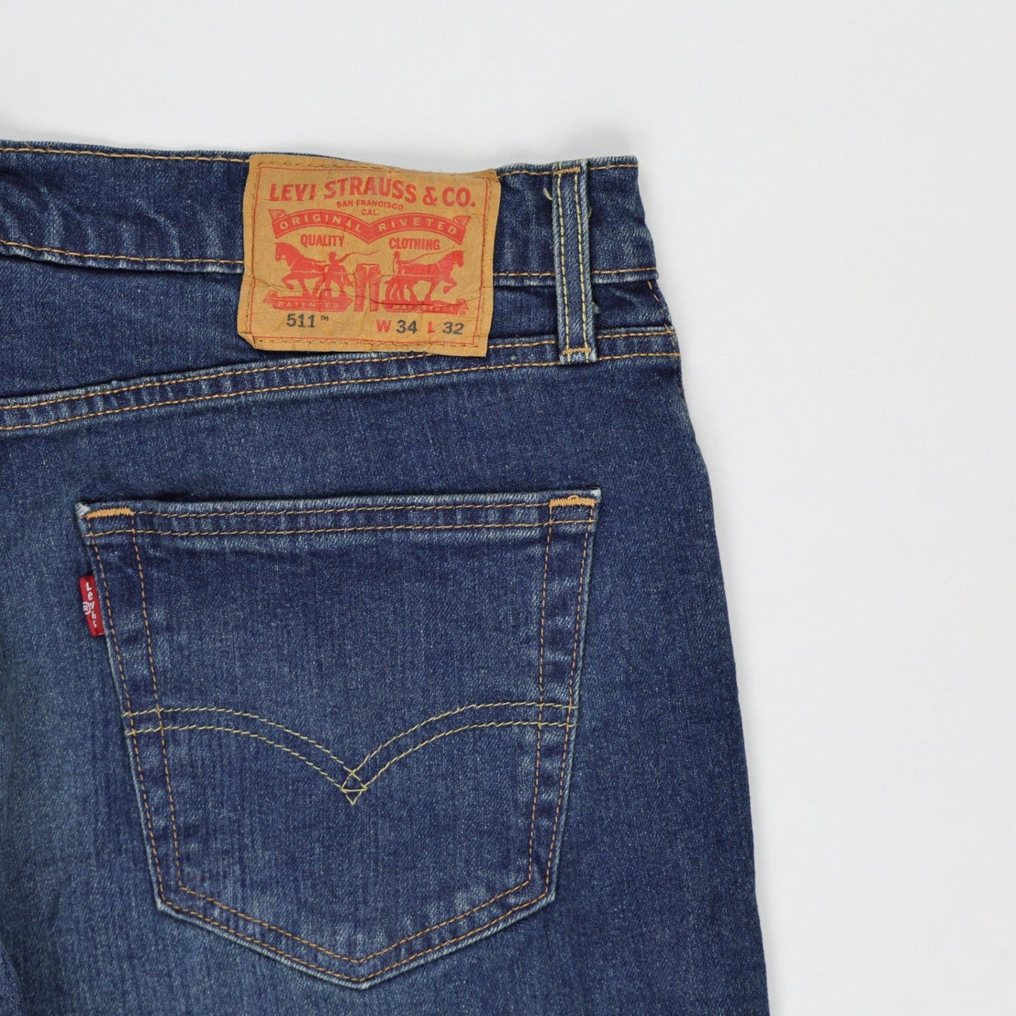 Levi's 511 Slim Fit Jeans Blue W34 L32 Cotton Men's