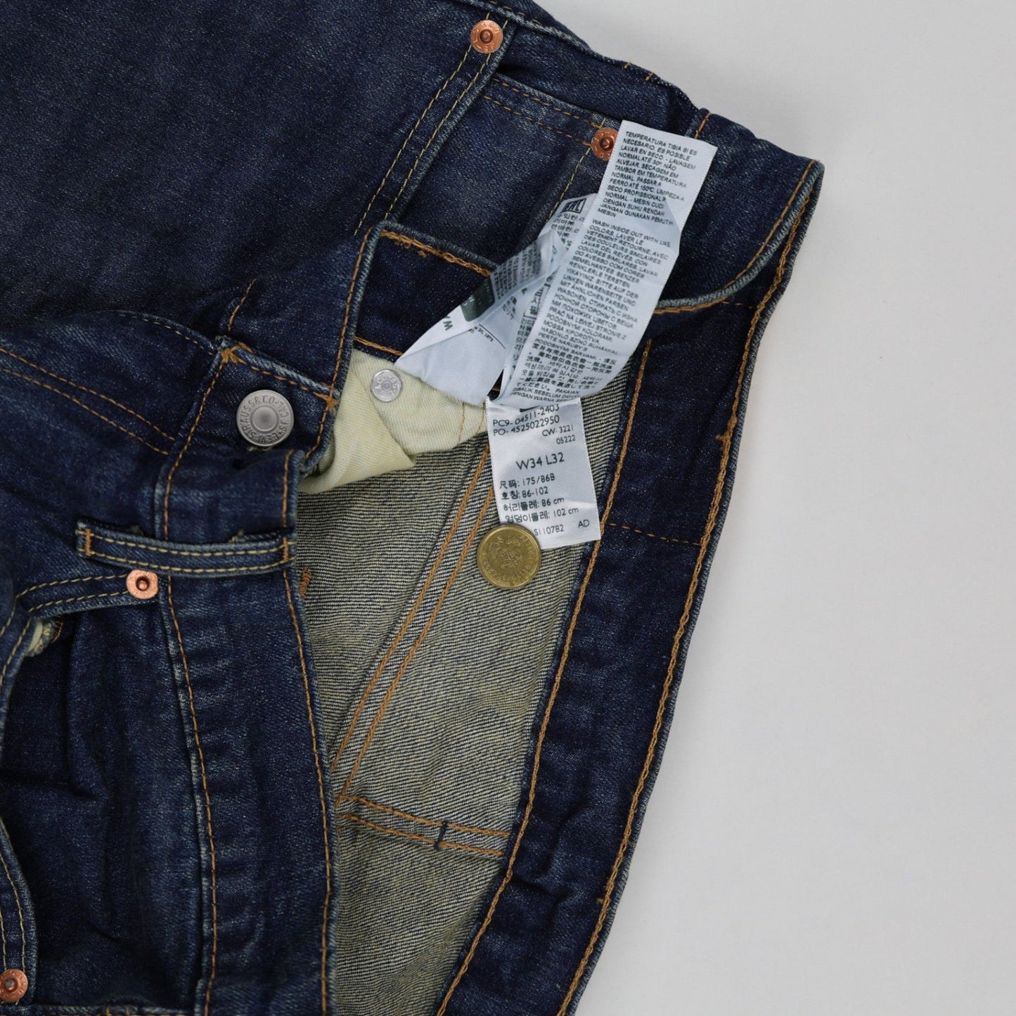 Levi's 511 Slim Fit Jeans Blue W34 L32 Cotton Men's