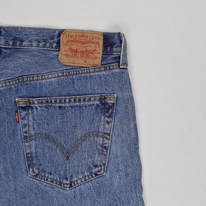 Levi's 501 Blue Stonewash Straight Leg Jeans W35 L32 100 Cotton Vintage