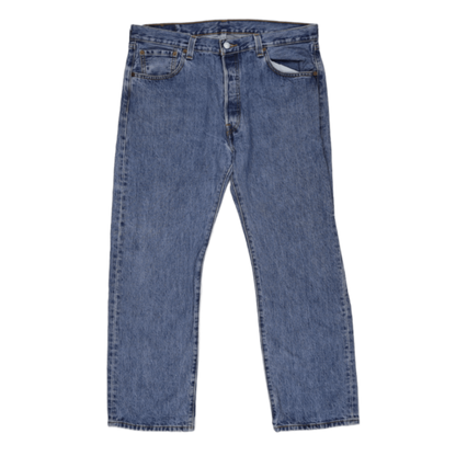 Levi's 501 Blue Stonewash Straight Leg Jeans W35 L32 100 Cotton Vintage
