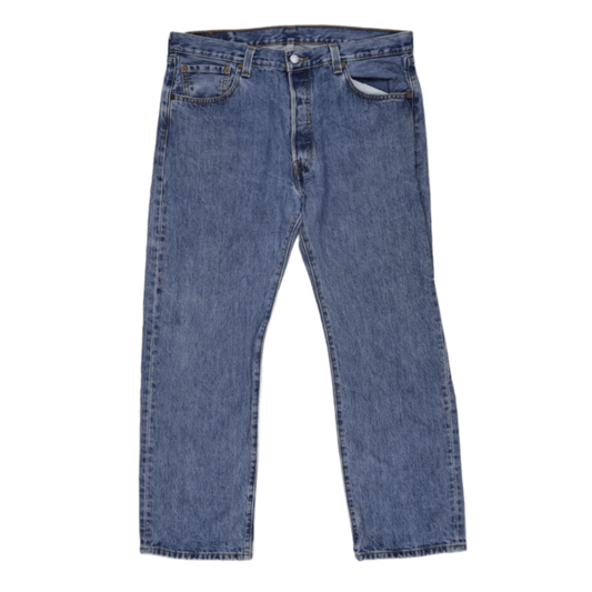 Levi's 501 Blue Stonewash Straight Leg Jeans W35 L32 100 Cotton Vintage