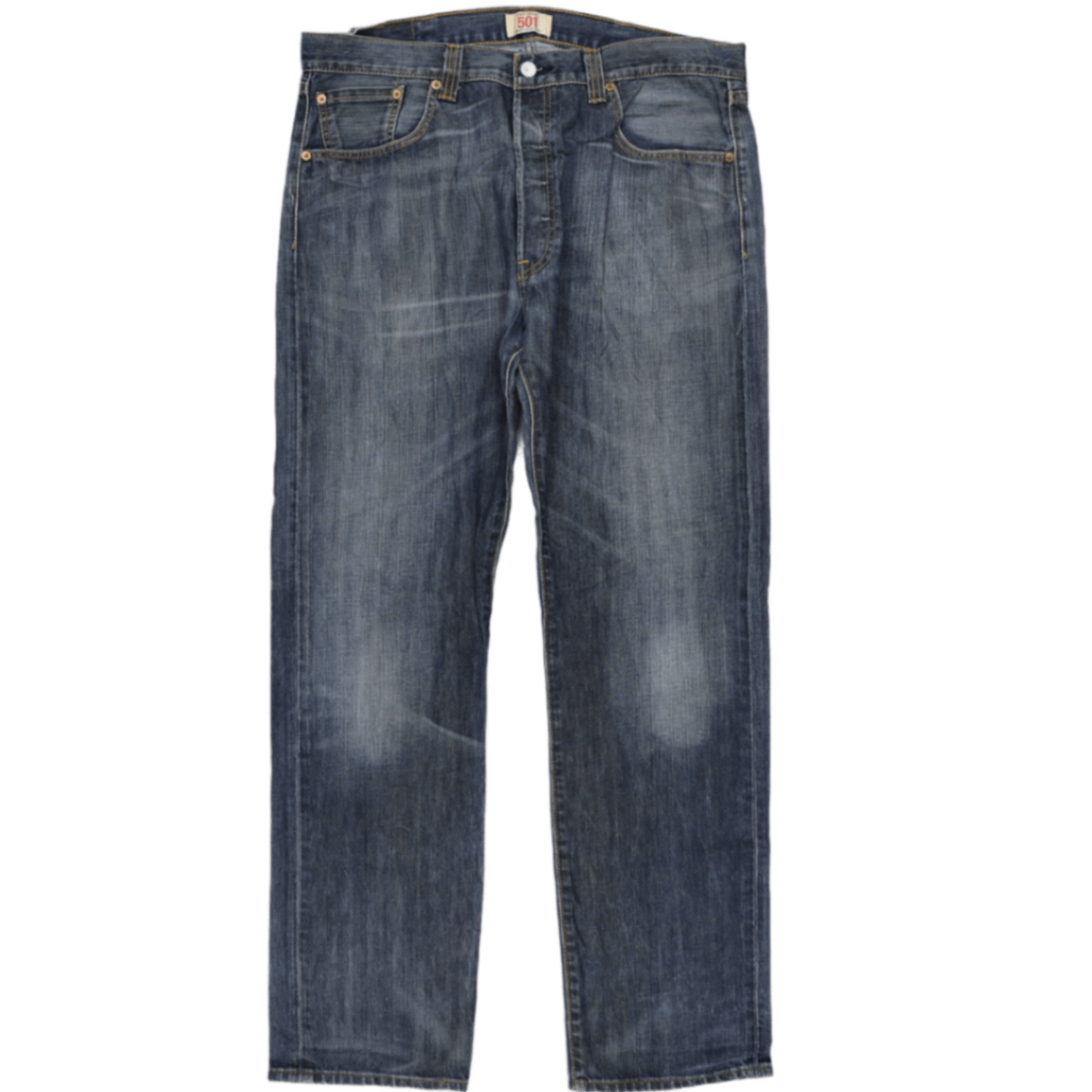 Levi's 501 Original Fit Blue Denim Jeans 38x34 Cotton Straight Leg Vintage