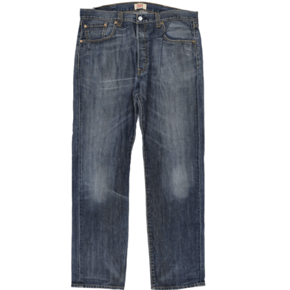 Levi's 501 Original Fit Blue Denim Jeans 38x34 Cotton Straight Leg Vintage