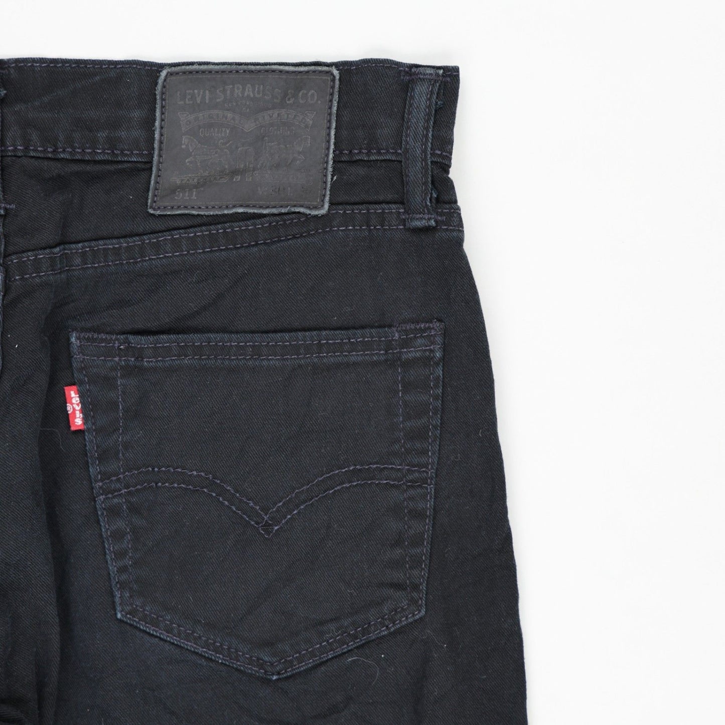 Levi's 511 Slim Fit Jeans Black 30W 34L Cotton