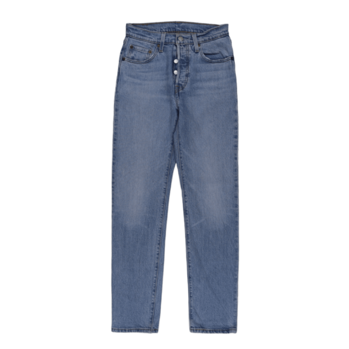 Levi's 501 High Rise Straight Jeans Light Blue W24 L30 100% Cotton Vintage