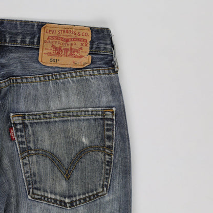 Levi's 501 Vintage Men's Blue Straight Fit Jeans W34 L32 Cotton