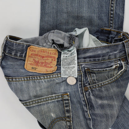 Levi's 501 Vintage Men's Blue Straight Fit Jeans W34 L32 Cotton