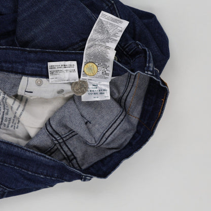 Levi's 514 Straight Fit Jeans Dark Blue W34 L32 Cotton Denim
