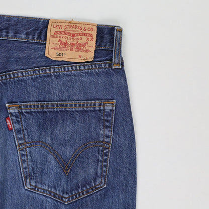 Levi's 501 Original Fit Men's Blue Denim Jeans W32 L32 100% Cotton Straight Leg Vintage