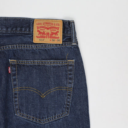 Levi's 514 Straight Leg Jeans Blue W36 L30 Cotton Men's Trousers
