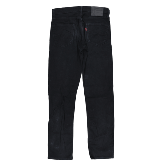 Levi's 511 Slim Fit Jeans Black W32 L34 Cotton Denim