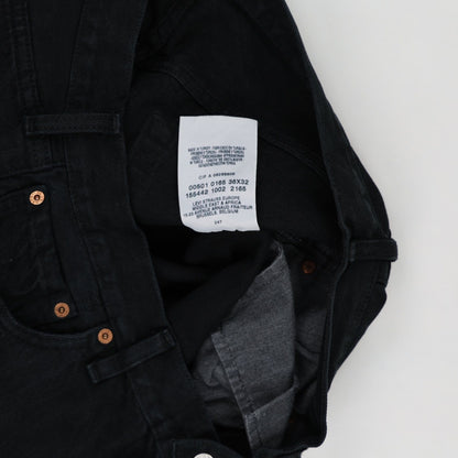 Levi's 501 Original Black Straight-Leg Jeans 26x32 Cotton Vintage