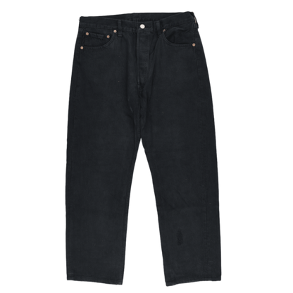 Levi's 501 Original Black Straight-Leg Jeans 26x32 Cotton Vintage
