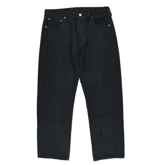 Levi's 501 Original Black Straight-Leg Jeans 26x32 Cotton Vintage