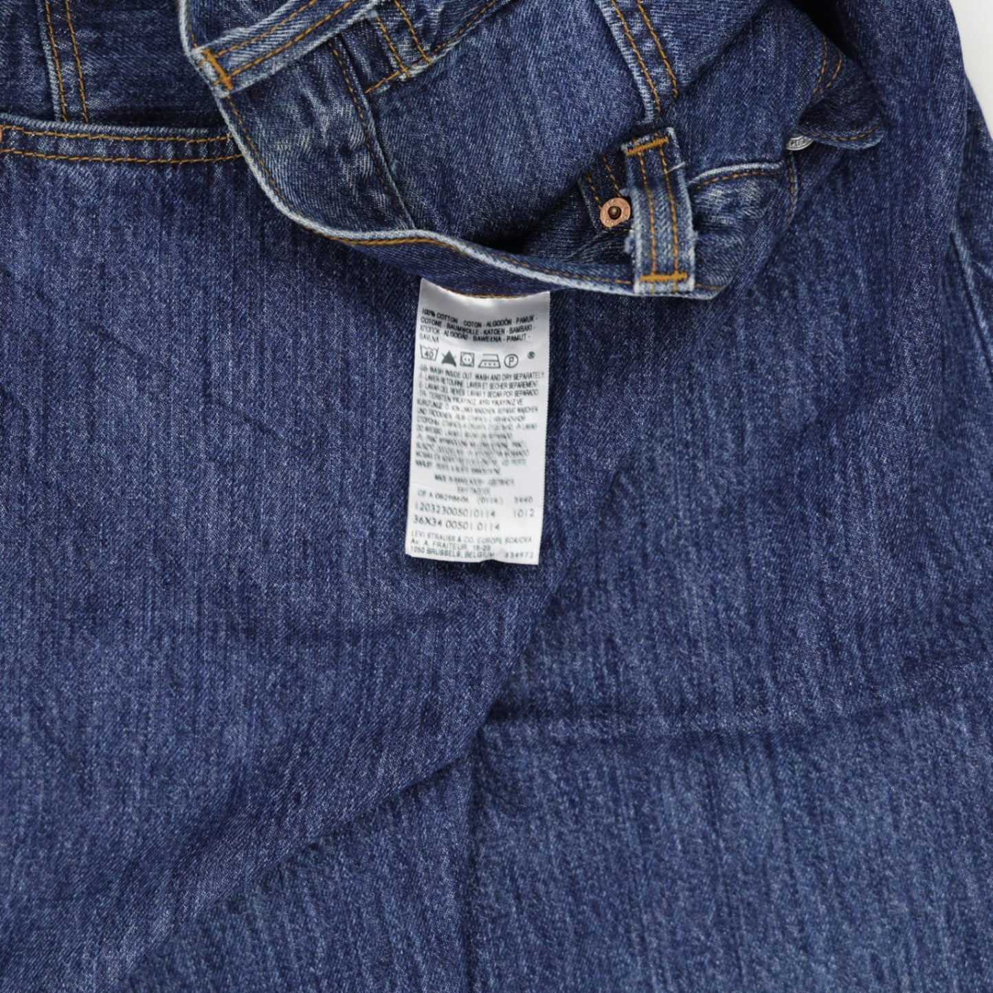 Levi's 501 Classic Straight Leg Jeans Blue W36 L34 100 Cotton