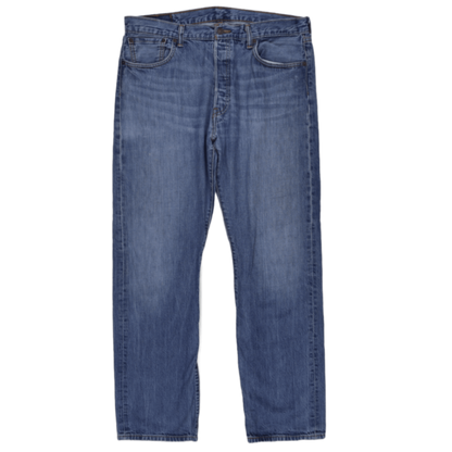 Levi's 501 Blue Straight Fit Jeans W36 L32 100 Percent Cotton