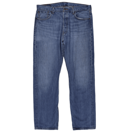 Levi's 501 Blue Straight Fit Jeans W36 L32 100 Percent Cotton