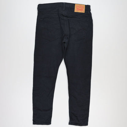 Levi's 512 Slim Tapered Jeans Black W32 L30 Cotton Blend