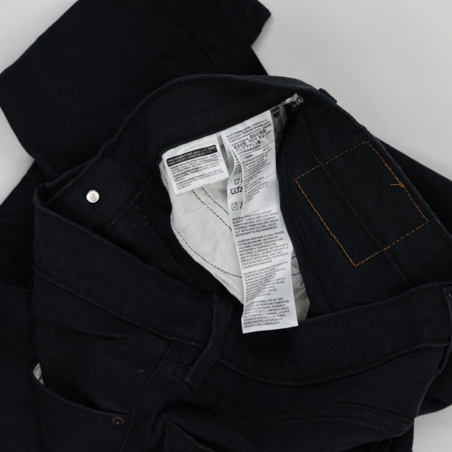 Levi's 512 Slim Tapered Jeans Black W32 L30 Cotton Blend