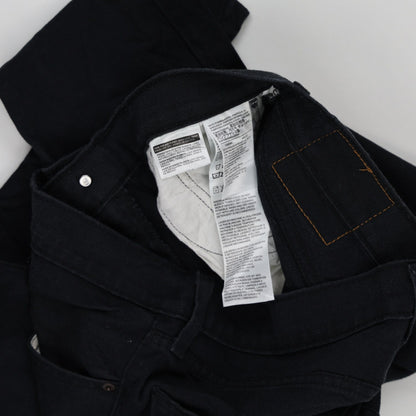Levi's 512 Slim Tapered Jeans Black W32 L30 Cotton Blend