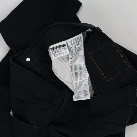Levi's 512 Slim Tapered Jeans Black W32 L30 Cotton Blend