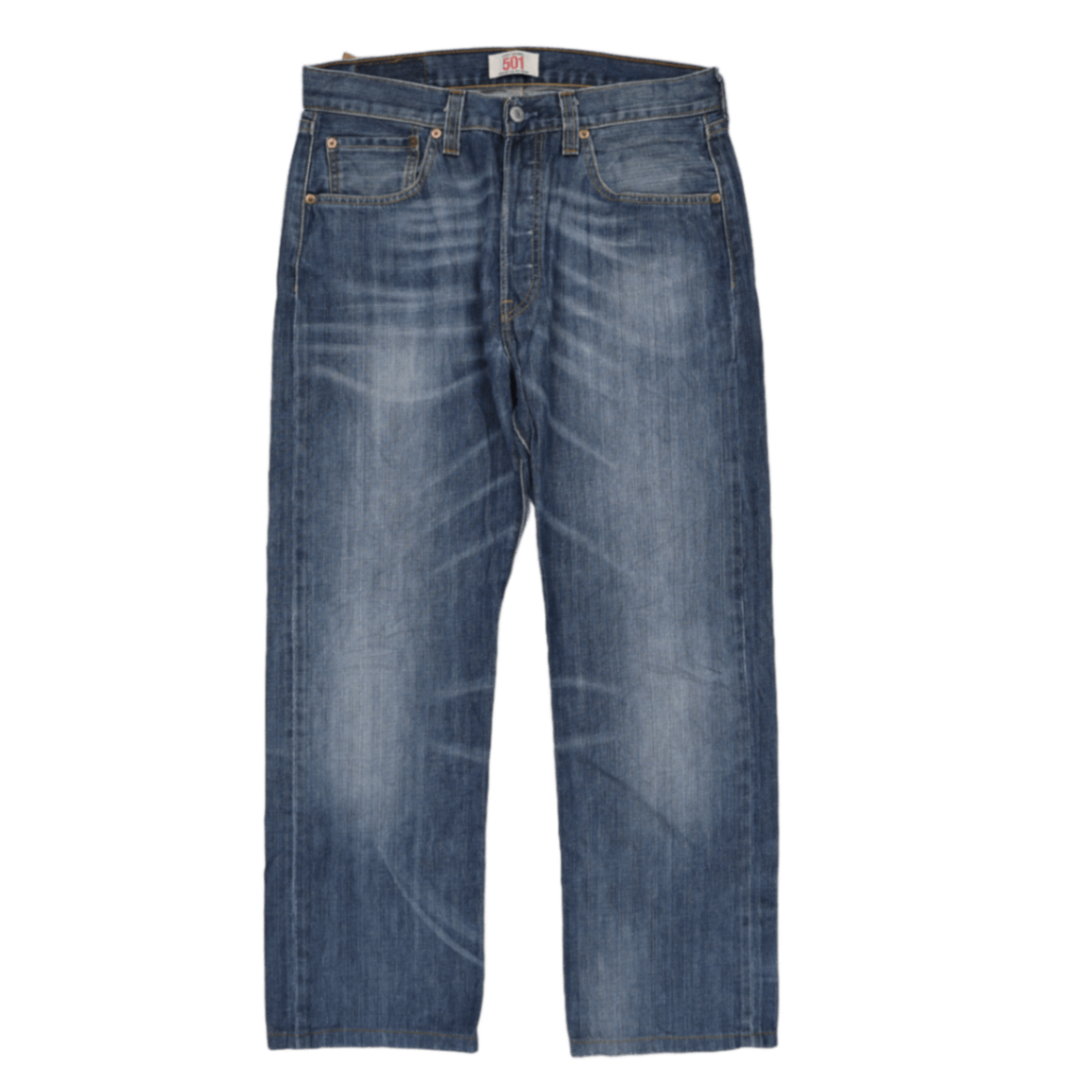 Levi's 501 Straight Fit Jeans Blue W33 L34 Vintage Denim