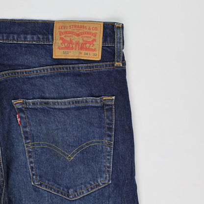 Levi's 512 Slim Tapered Fit Jeans Classic Blue W34 L32 Cotton Vintage