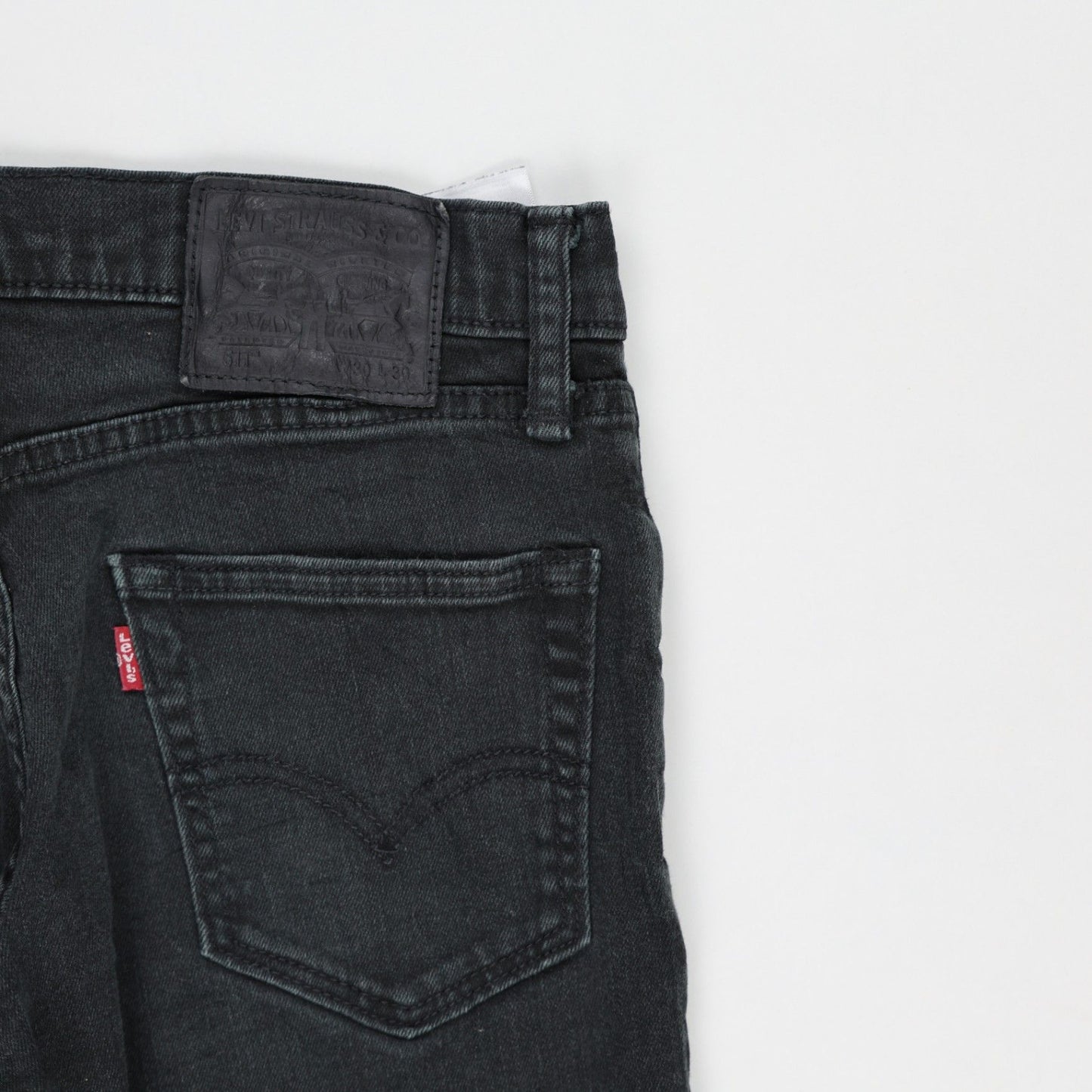 Levi's 511 Slim Fit Black Denim Jeans W30 L30 Cotton Blend