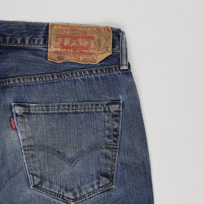 Levi's 501 Vintage Blue Straight Leg Jeans W34 L32 Cotton