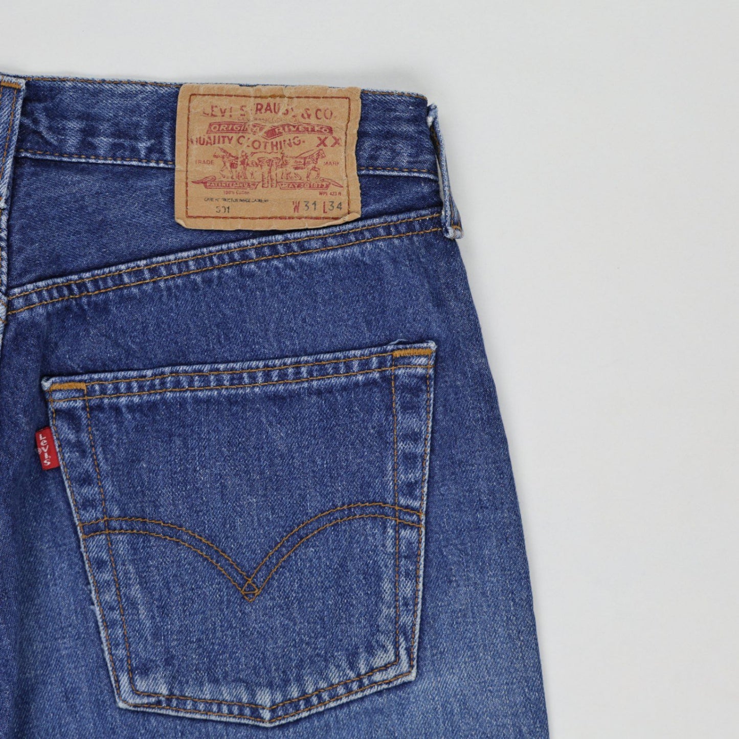 Levi's 501 Original Fit Vintage Blue Jeans W31 L34 Cotton Straight Leg