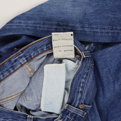 Levi's 501 Original Fit Vintage Blue Jeans W31 L34 Cotton Straight Leg