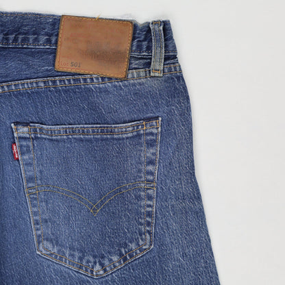 Levi's 501 Classic Straight Blue Jeans 34W 32L Cotton Men's Trousers