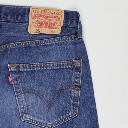 Levi's 501 Classic Straight Leg Jeans Blue 32x34 Cotton Vintage