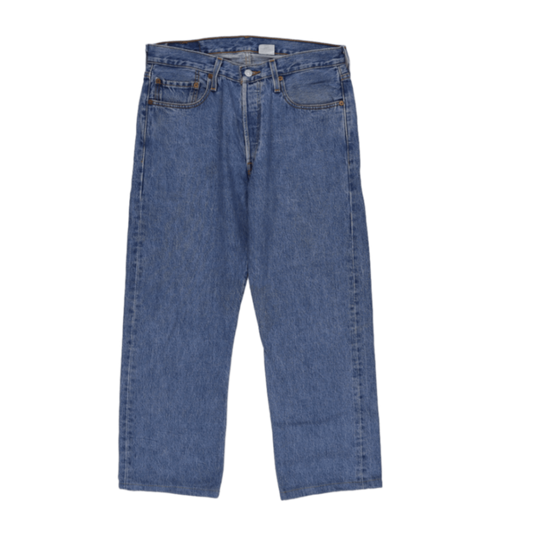 Levi's 501 Original Fit Straight Leg Jeans Blue W33 L30 Cotton Vintage