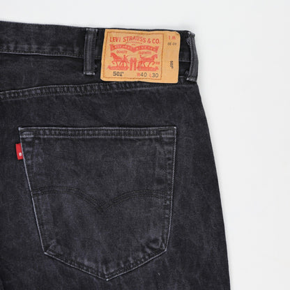 Levi's 501 Black Denim Straight Leg Jeans W40 L30 Vintage Cotton