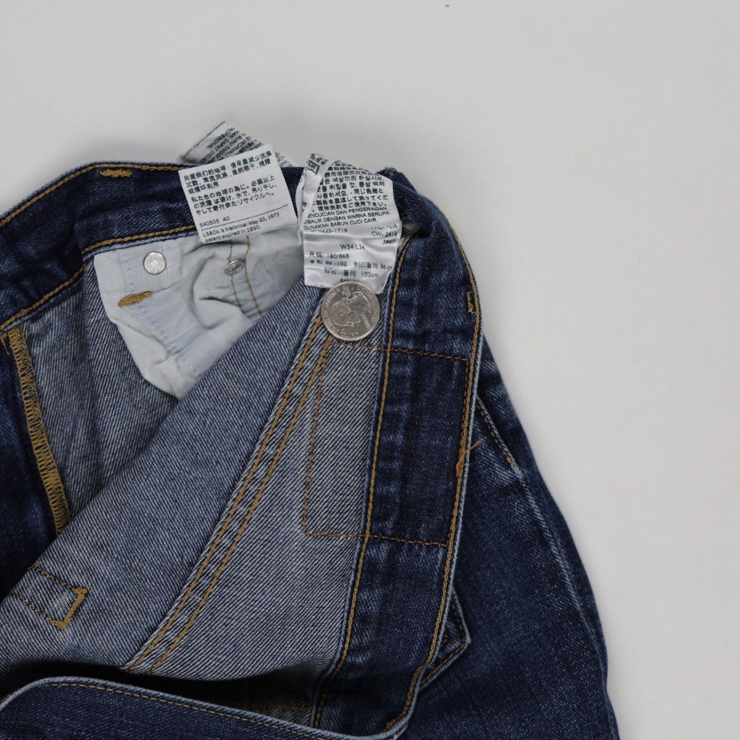 Levi's 511 Slim Fit Men's Jeans Blue W34 L34 Cotton Denim