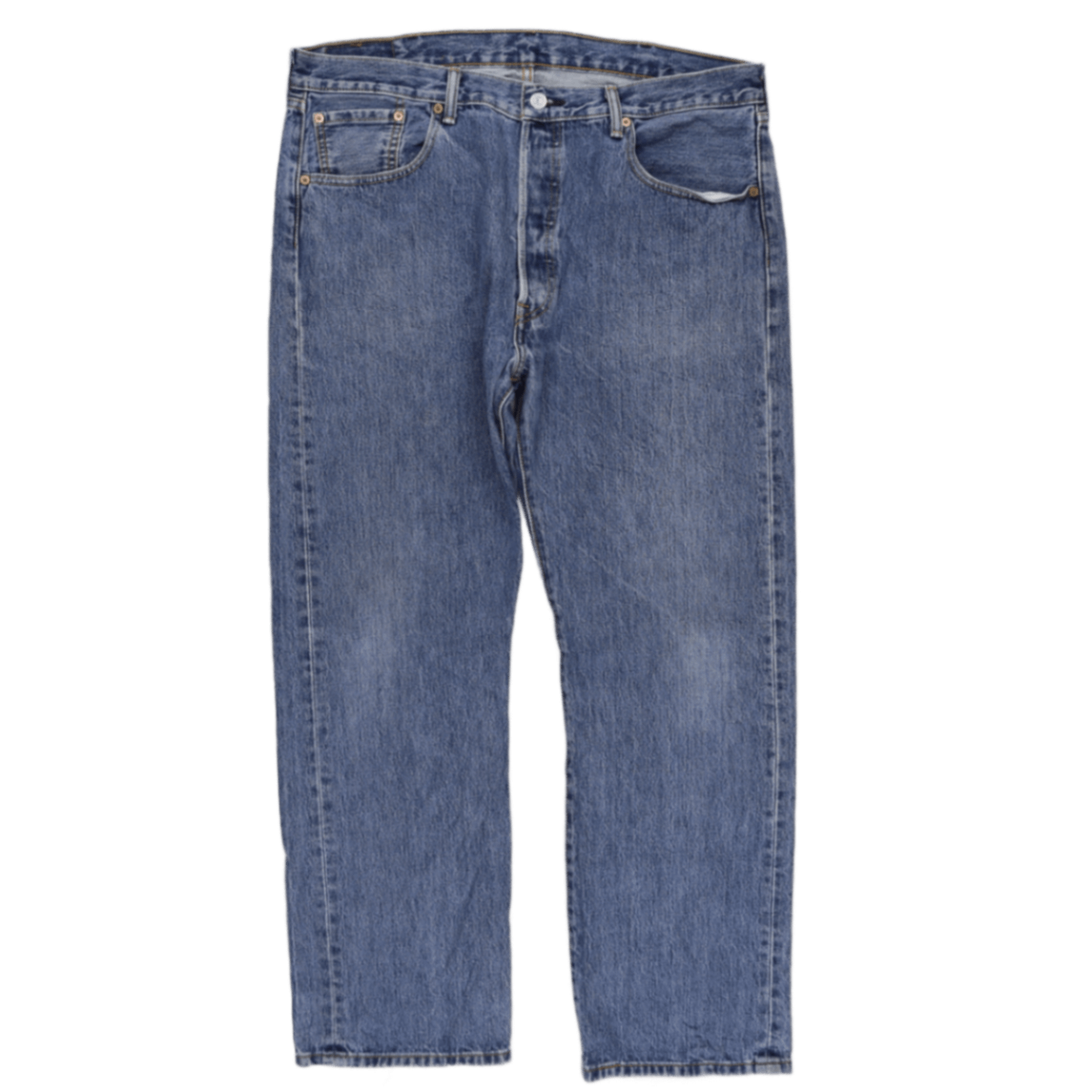 Levi's 501 Original Fit Blue Denim Jeans W38 L30 100% Cotton Vintage Straight Leg
