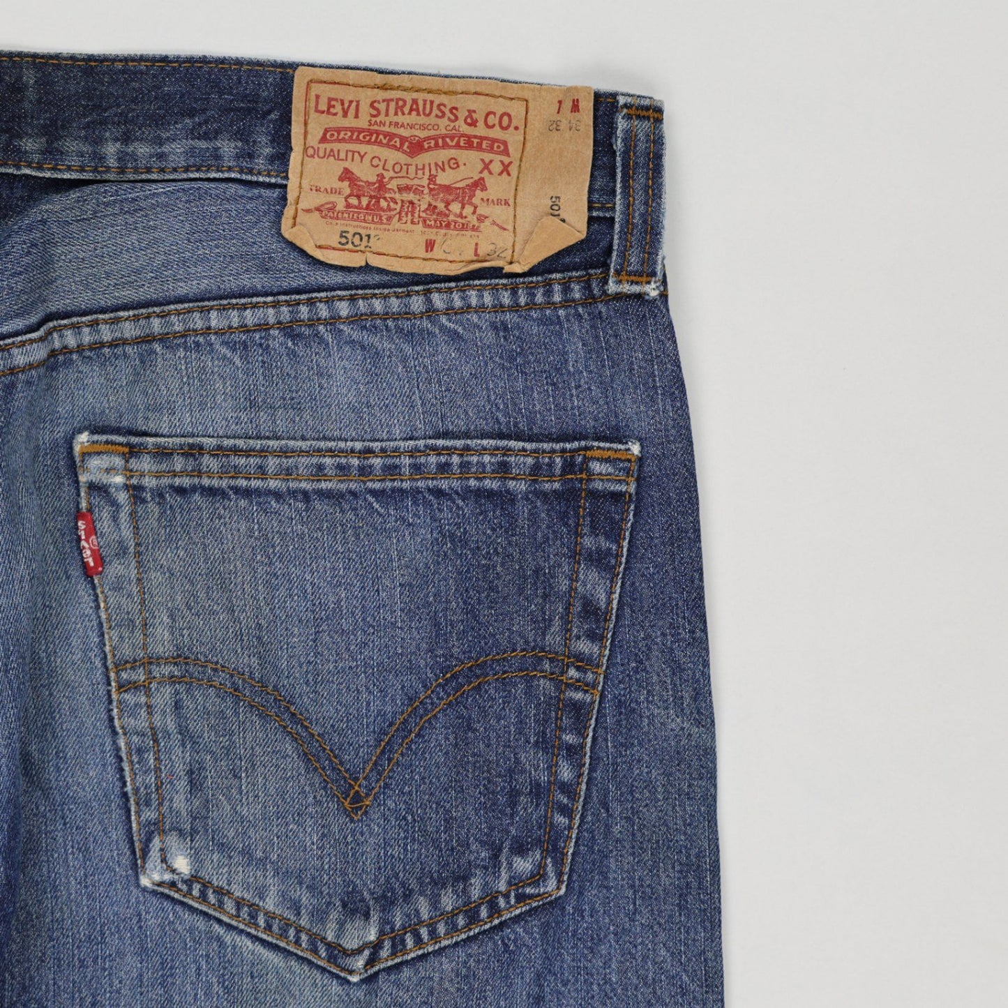 Levi's 501 Vintage Straight Leg Blue Jeans W32 L32 Cotton Denim