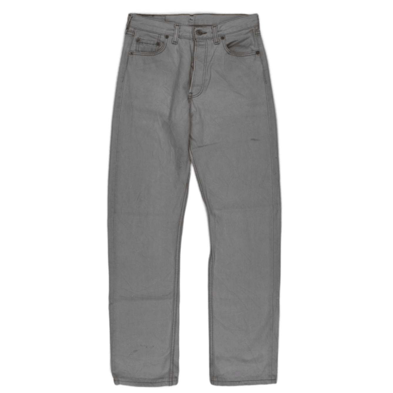 Levi's 501 Original Fit Light Grey Jeans W29 L34 Cotton Straight Leg Vintage