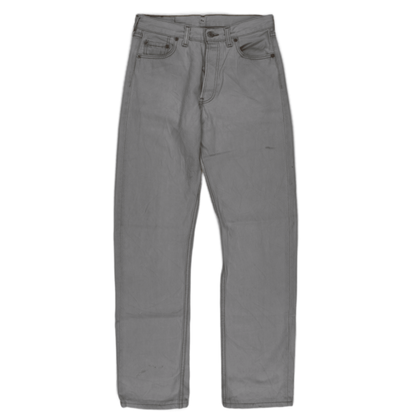 Levi's 501 Original Fit Light Grey Jeans W29 L34 Cotton Straight Leg Vintage