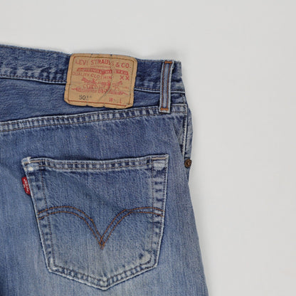 Levi's 501 Blue Straight Leg Jeans Size Large Waist 34 Inseam 32 Cotton Vintage