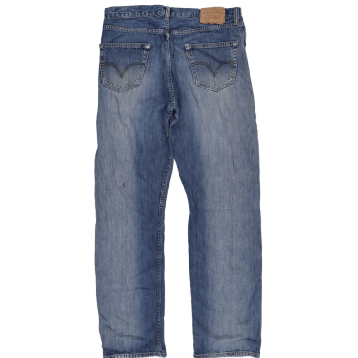 Levi's 501 Blue Straight Leg Jeans Size Large Waist 34 Inseam 32 Cotton Vintage