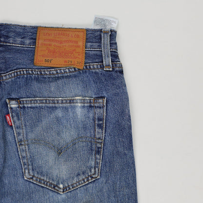 Levi's 501 Original Fit Men's Jeans Blue W29 L32 Cotton Straight Leg